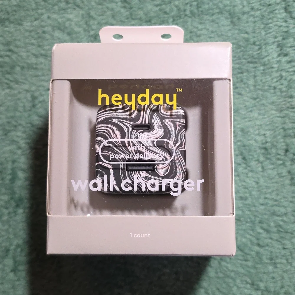 Heyday Tan Dual-Port Wall Charger (Black Tie‎ Dye) High Charging Speed